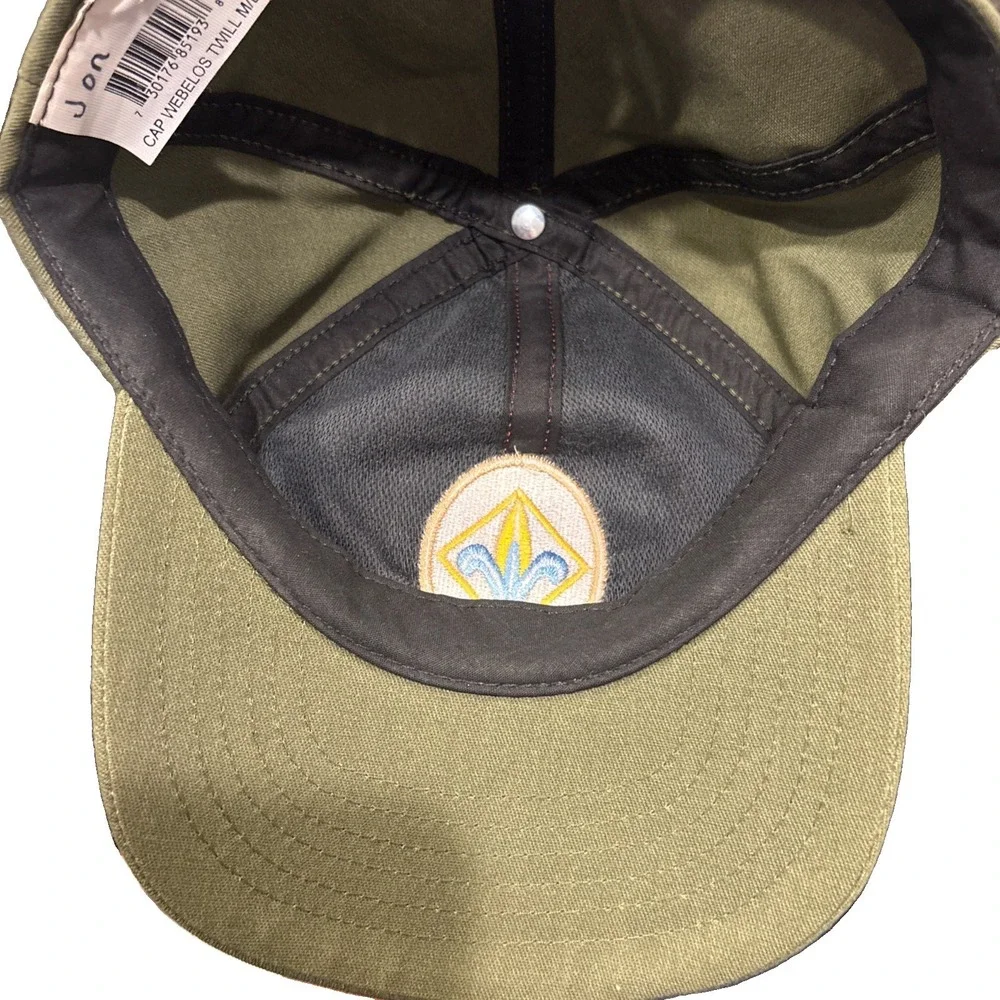 Boy Scouts Plaid Uniform Cap Green with Fleur-de-lis Emblem Unisex M/L